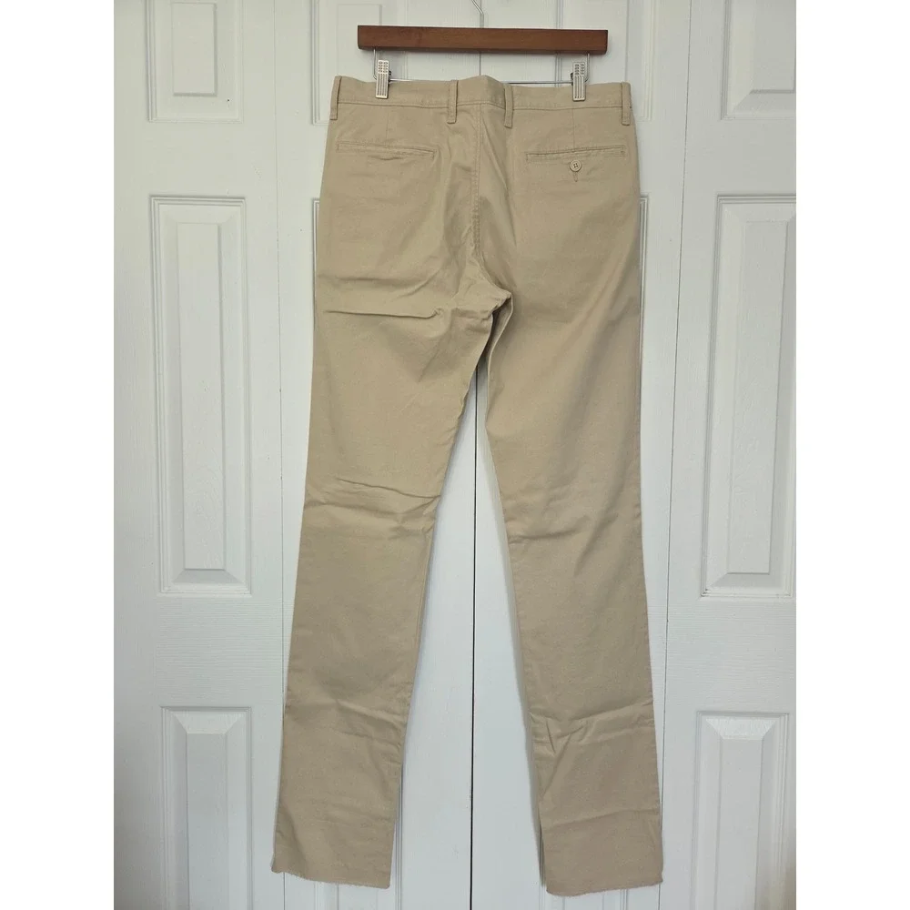 J. Crew 770 Straight Ft Chino Pants Mens 32 x 38 Unhemmed Tan NWT $98 AR886